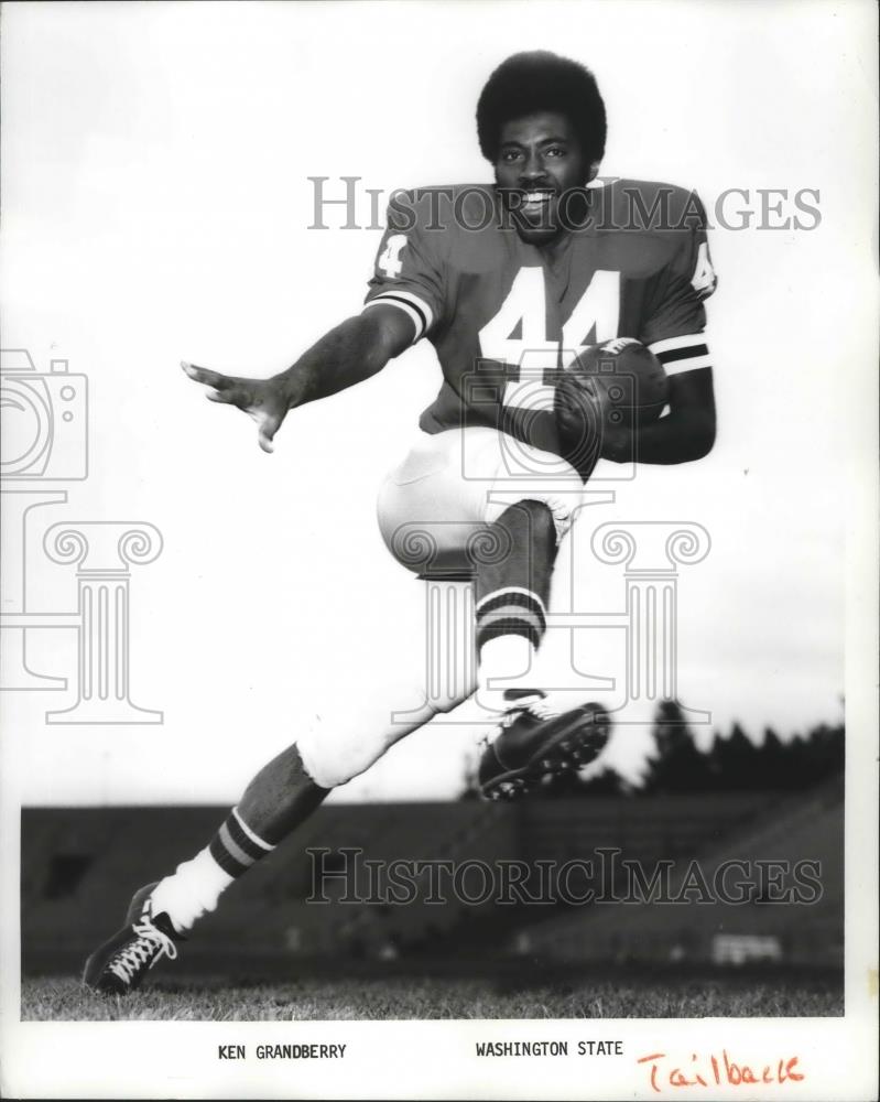 1974 Press Photo Washington State Football player Ken Grandberry - sps05467 - Historic Images