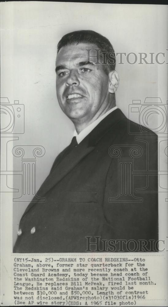 1965 Press Photo Otto Graham, named new Washington Redskins football coach - Historic Images