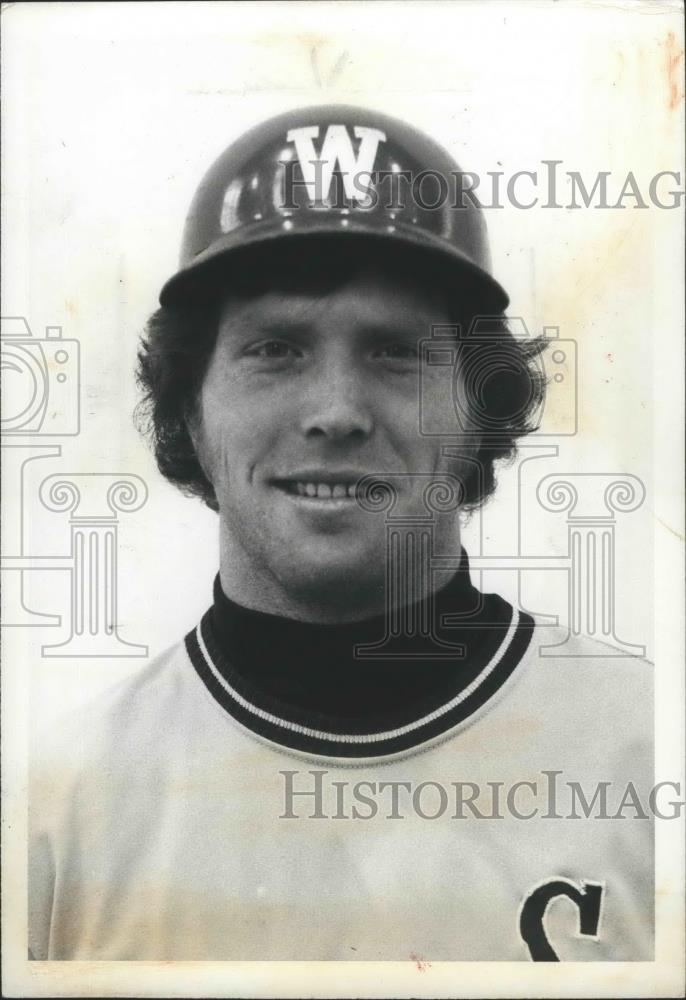 1975 Press Photo Washington State University baseball player, Dave Edler - Historic Images