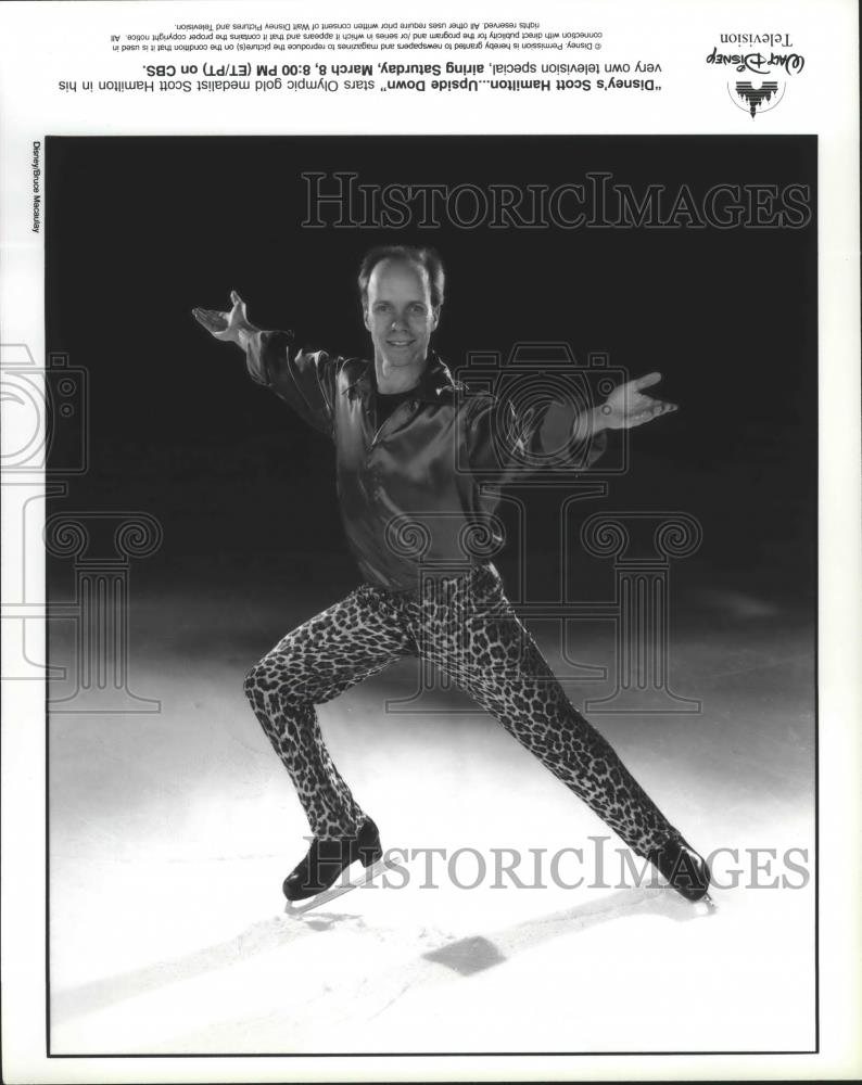 1997 Press Photo Olympic skating gold medalist Scott Hamilton in Disney special - Historic Images