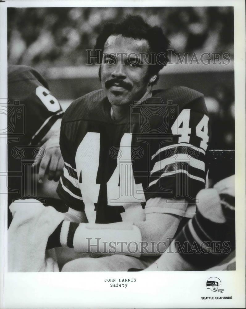 Press Photo Seattle Seahawks football safety John Harris - sps05550 - Historic Images