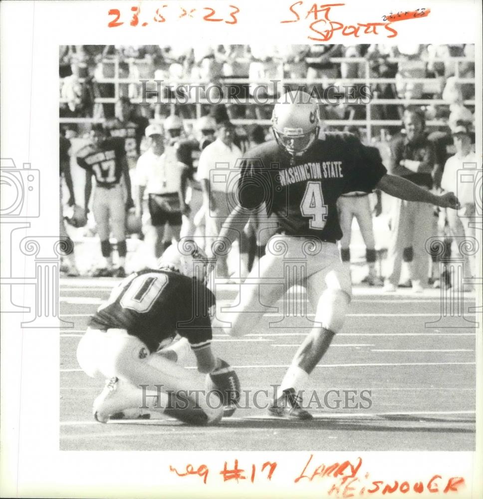 1991 Press Photo Football kicker Jason Hanson - sps05554 - Historic Images