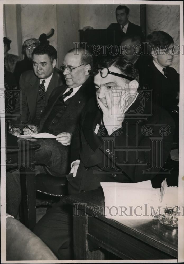 1941 Press Photo Mayor Fiorello LaGuaria at Commitee Hearing in D.C. - Historic Images