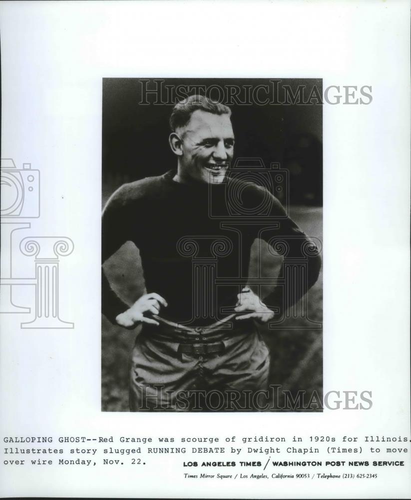 1920 Press Photo 1920s football star, Harold "Red" Grange - sps05669 - Historic Images