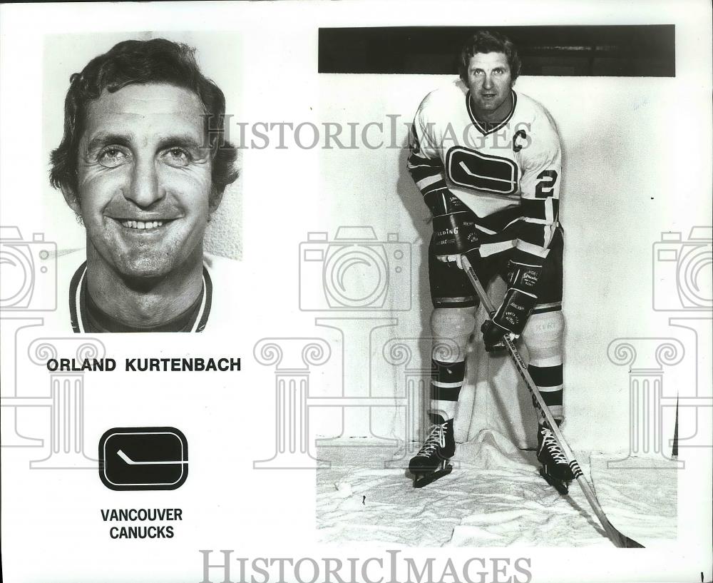 1975 Press Photo Vancouver Canucks hockey player, Orland Kurtenbach - sps06181 - Historic Images