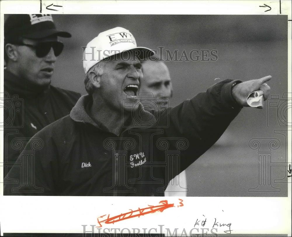1993 Press Photo Eastern Washington University football coach, Dick Zornes - Historic Images