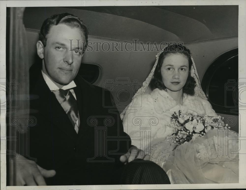 1940 Press Photo NEW YORK JANE RUBICAM IS BRIDE OF JUDD LIVINGSTON POLLOCK NYC - Historic Images