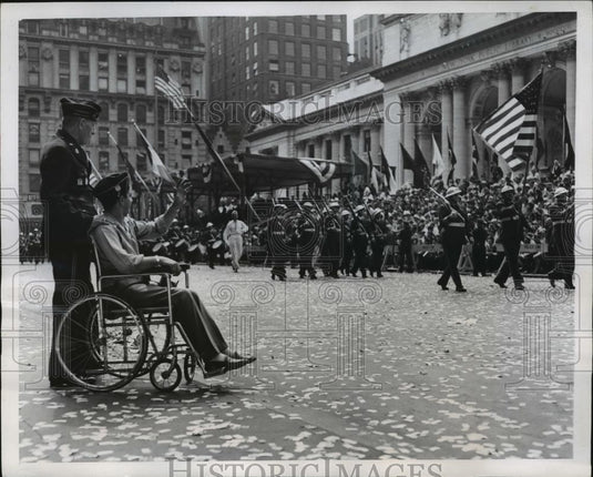 1947 Press Photo New York American Legion Parade down New York's fifth Avenue - Historic Images