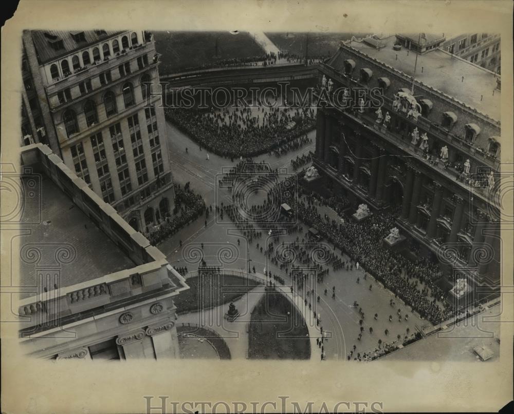 1928 Press Photo Bremen flyers parade at Broadway in NYC - neny20464 - Historic Images