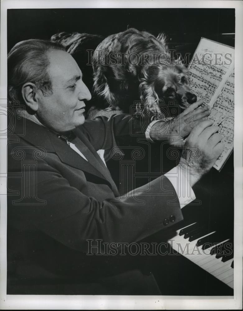 1954 Press Photo New York CBS Radio Symphonette Conductor Mishel Piastro NYC - Historic Images