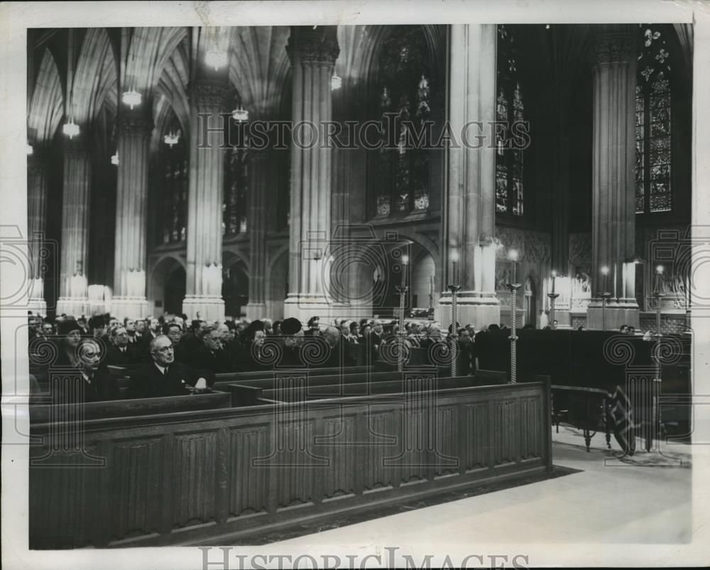 1947 Press Photo New York UN Delegates attend Requiem Mass at St.Patrick Church - Historic Images