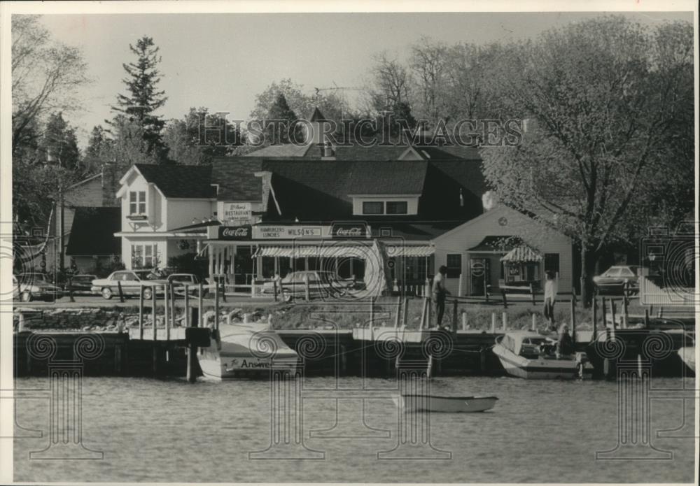 1989 Press Photo Wilson&#39;s soda shop draws crowds in Ephraim, Wisconsin - Historic Images