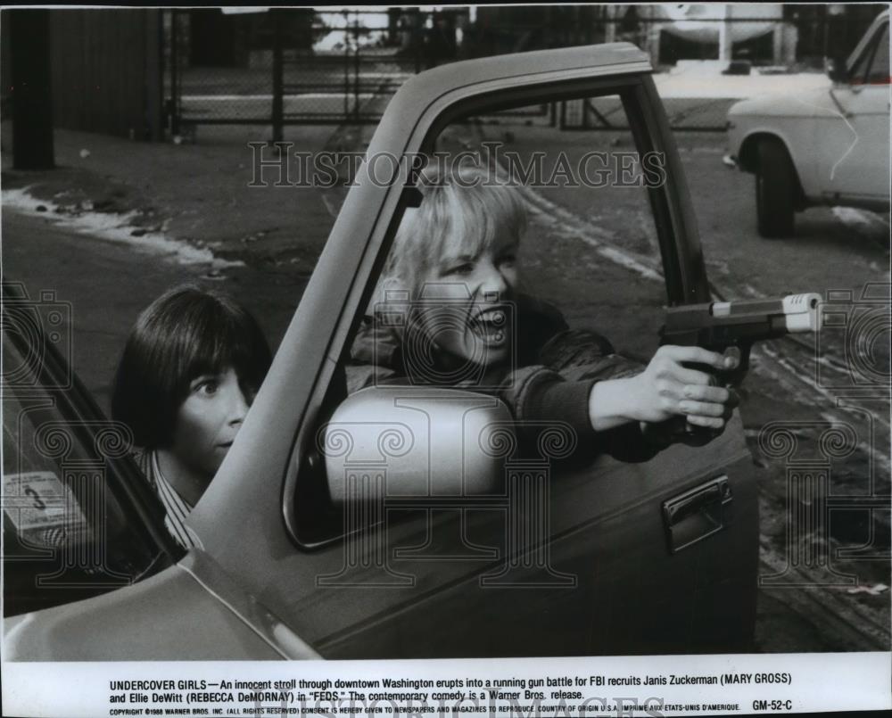 1988 Press Photo Mary Gross and Rebecca DeMornay star in Warner Brothers' "Feds" - Historic Images
