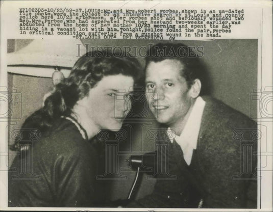 1959 Press Photo Mr & Mrs Forbes Object of Search After Forbes Shot Two Men - Historic Images