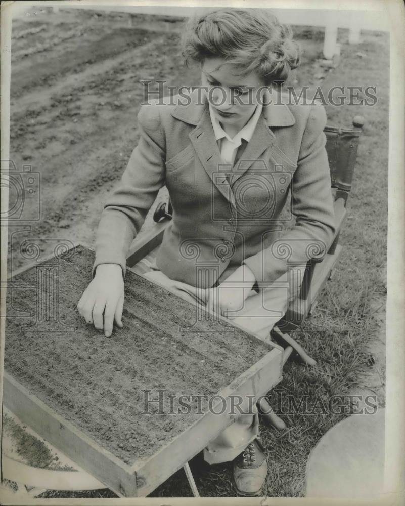 1954 Press Photo Woman Gardening  - nef68616 - Historic Images