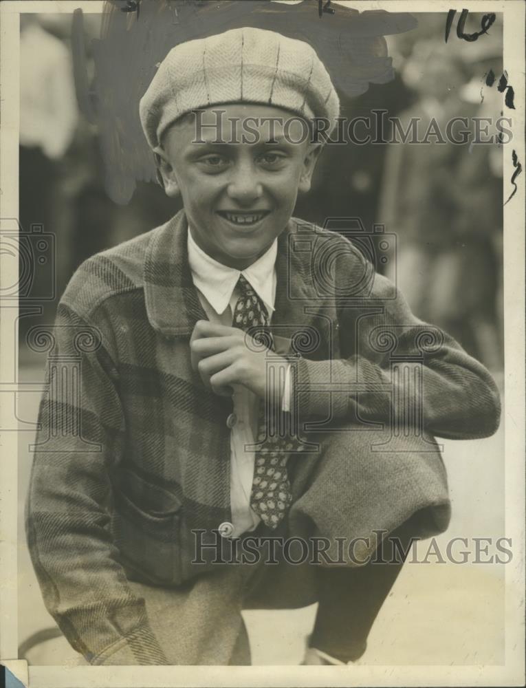 1927 Press Photo Thaddeus Walag, finalist in Marbles championship tourney - Historic Images