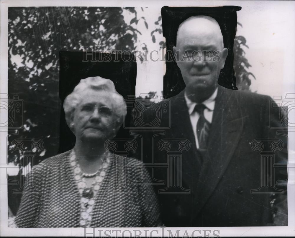 1955 Press Photo Mr. &amp; Mrs. William C. Tidd Sr. Celebrate golden anniversary - Historic Images