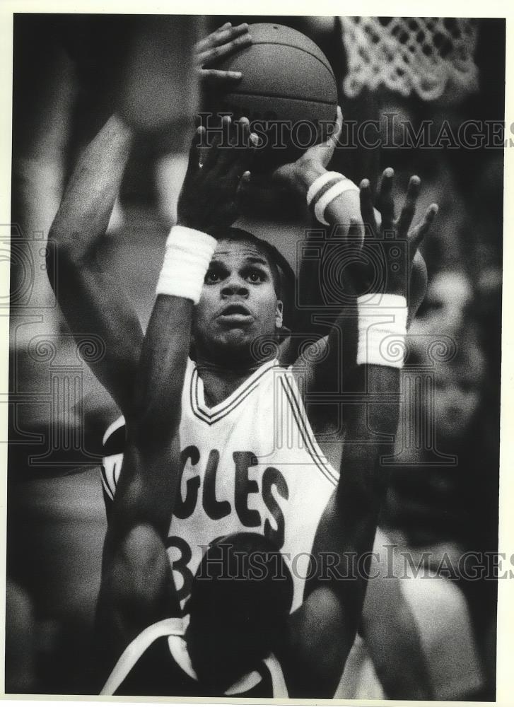 1988 Press Photo Eastern Washington University basketball, Anthony Glanton - Historic Images