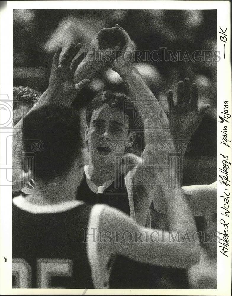 1992 Press Photo Athlete of the Week, Kellogg basketball player, Kevin Yrjana - Historic Images