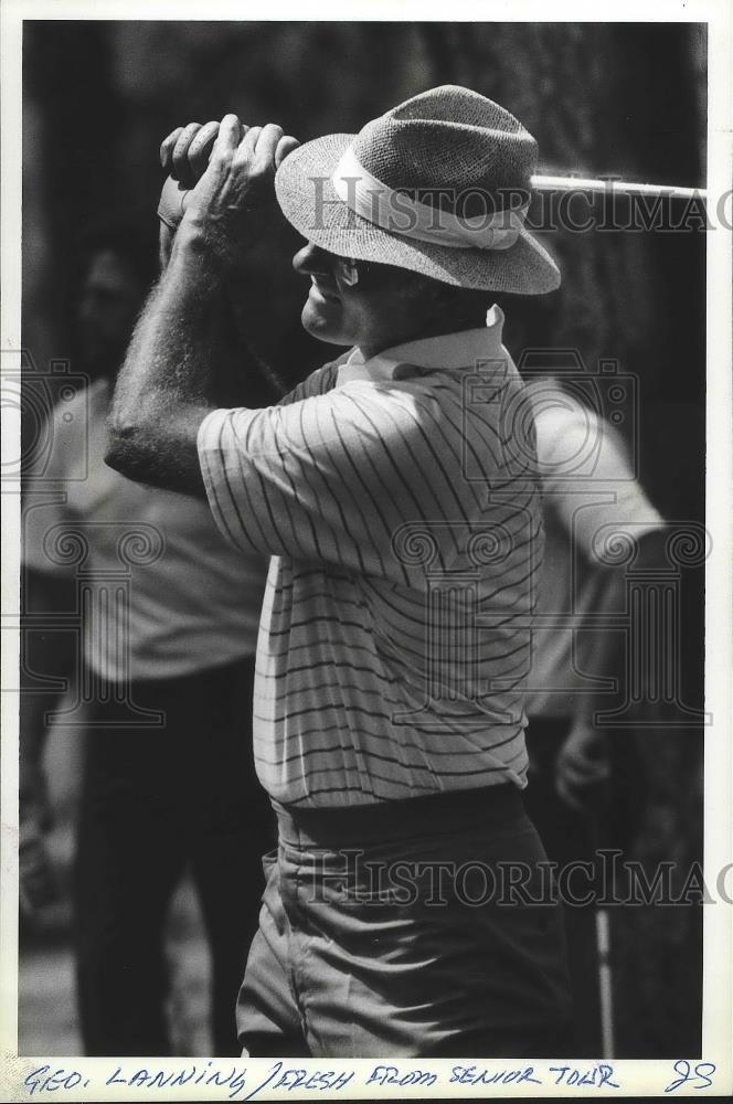 1985 Press Photo Golfer George Lanning fresh from Senior Tour - sps06455 - Historic Images