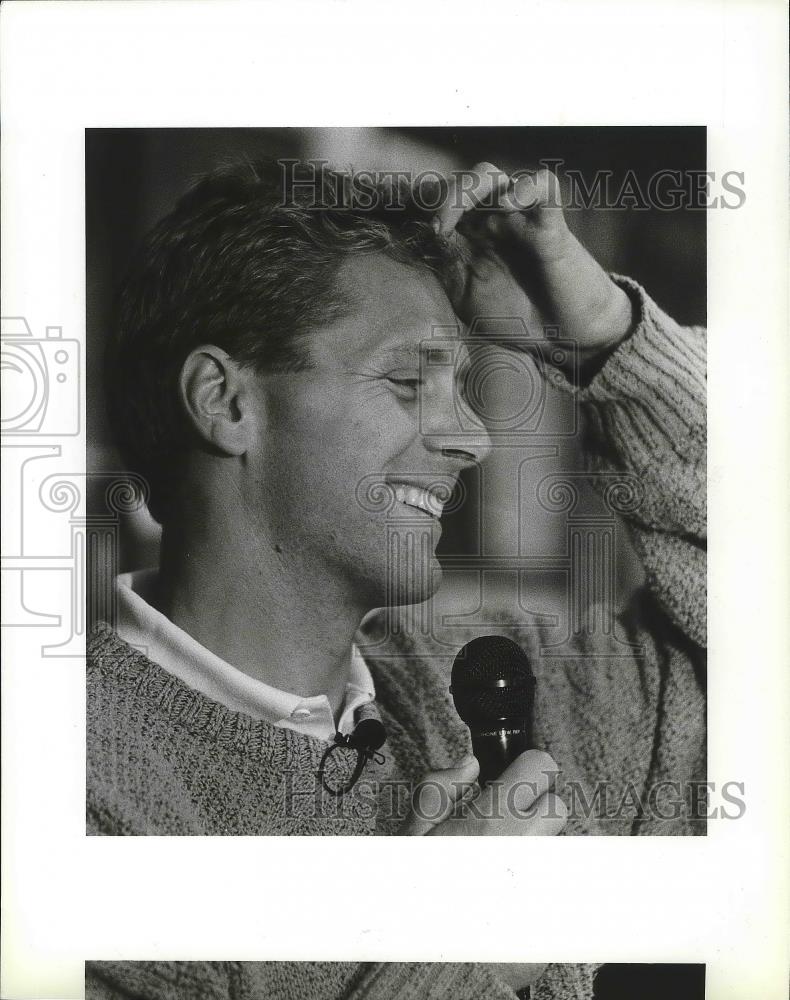 1990 Press Photo Former Seattle Seahawks football player, Steve Largent - Historic Images