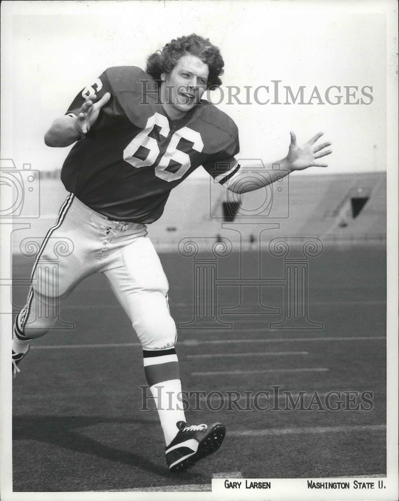 1974 Press Photo Washington State University football player, Gary Larsen - Historic Images