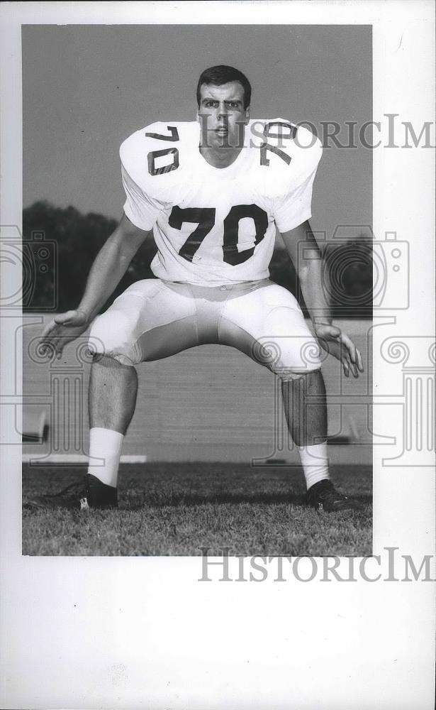 1969 Press Photo Washington State University football player Jim Guinn - Historic Images