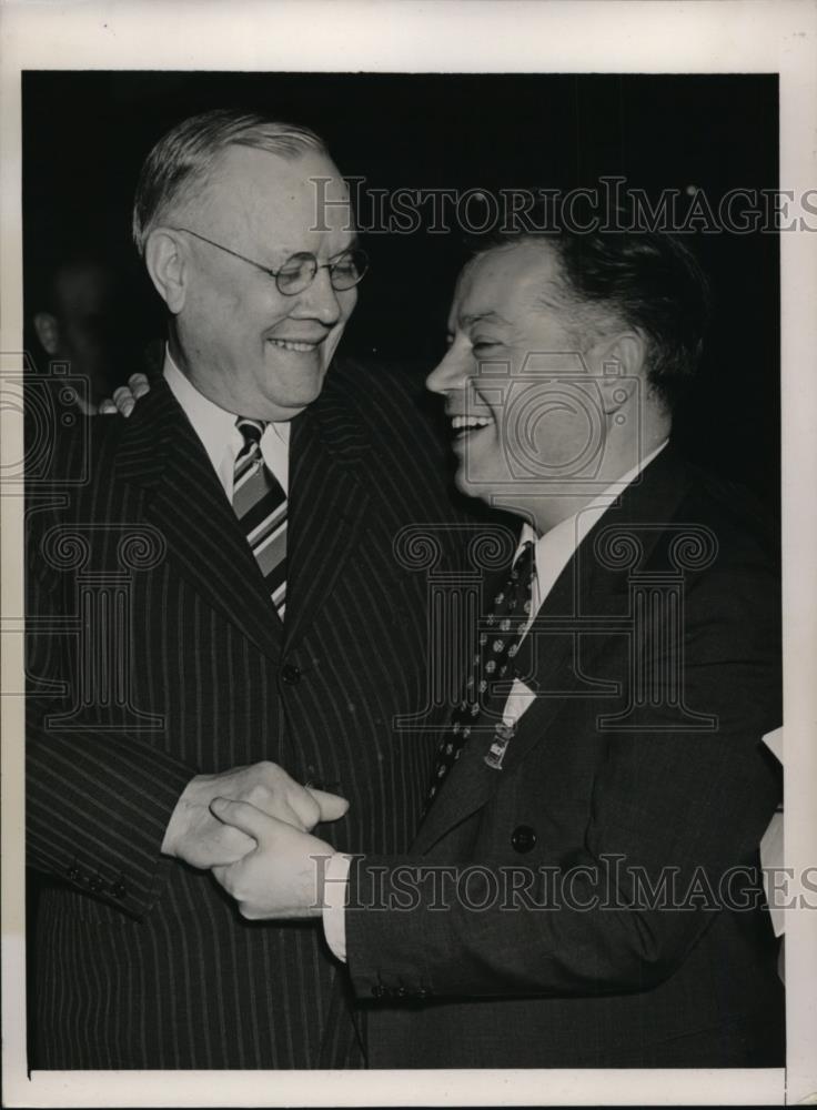 1940 Press Photo  New York William Green and David Dubindky, Labor Leader, NYC - Historic Images