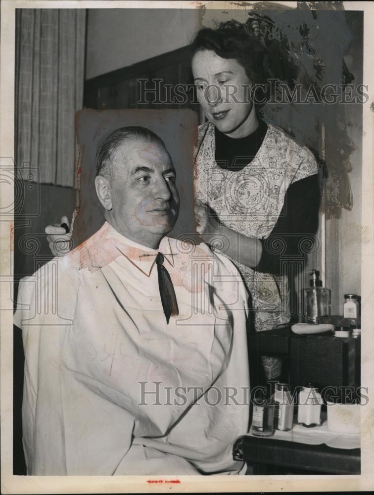 1956 Press Photo Joe Flanagan &amp; Mrs Otis Pohle of Brecksville, Ohio - neo09987 - Historic Images