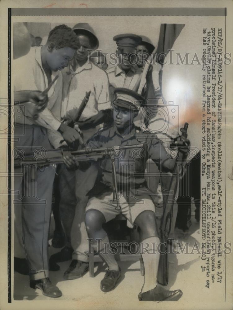 1964 Press Photo John Okello proclaims himself President of Zanzibar - neo10384 - Historic Images