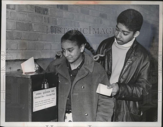 1960 Press Photo Diane Mills, Ronald Ellis of Franklin Delano Roosevelt School - Historic Images