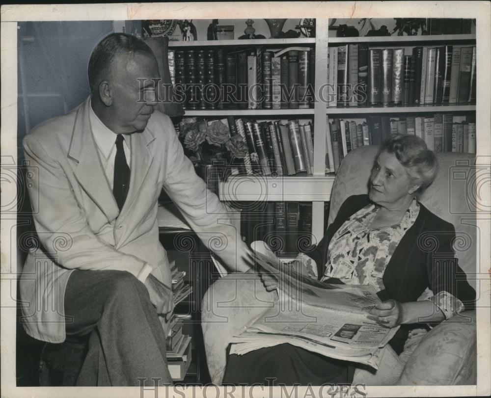 1950 Press Photo General &amp; Mrs George Marshall to resign from Red Cross - Historic Images