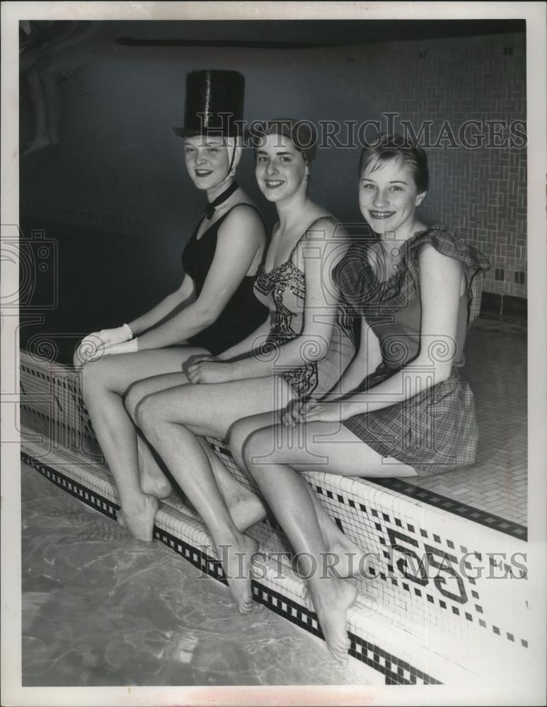1960 Press Photo Sally Telford, Edith Bassichio, Helen Beohm of Cleveland - Historic Images