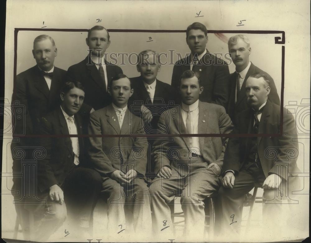 1912 Press Photo Peter Haseupflue, Harry Vollmer, Harry Thomas, George Davis - Historic Images