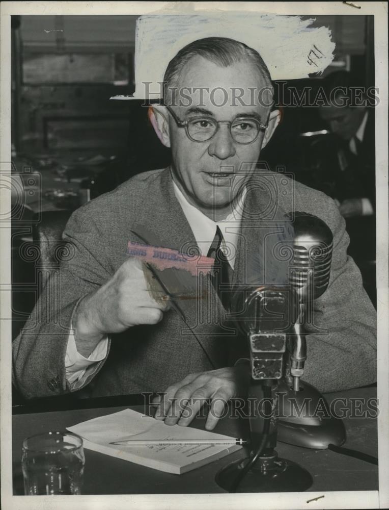 1947 Press Photo Oliver P. Echols testifies in senate war investigation - Historic Images