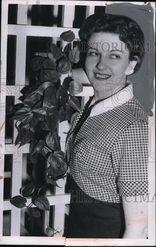 1957 Press Photo Gilleland with Plant - neo14430 - Historic Images