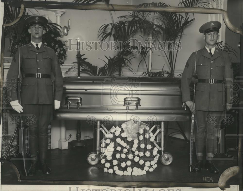 1929 Press Photo body of Secy of War James William Good lying in state - Historic Images