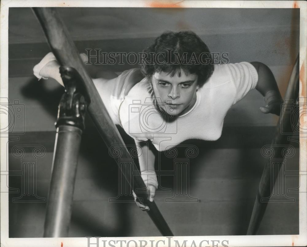 1955 Press Photo Ingebard Fuchs, Olympic Training Gymnast - neo15361 - Historic Images