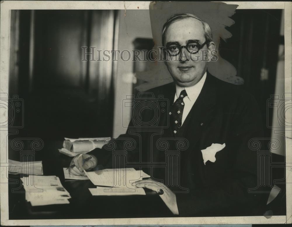 1928 Press Photo Arthur H Vandenberg US Senator of Michigan - neo15367 - Historic Images