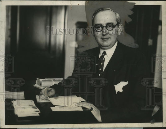 1928 Press Photo Arthur H Vandenberg US Senator of Michigan - neo15367 - Historic Images