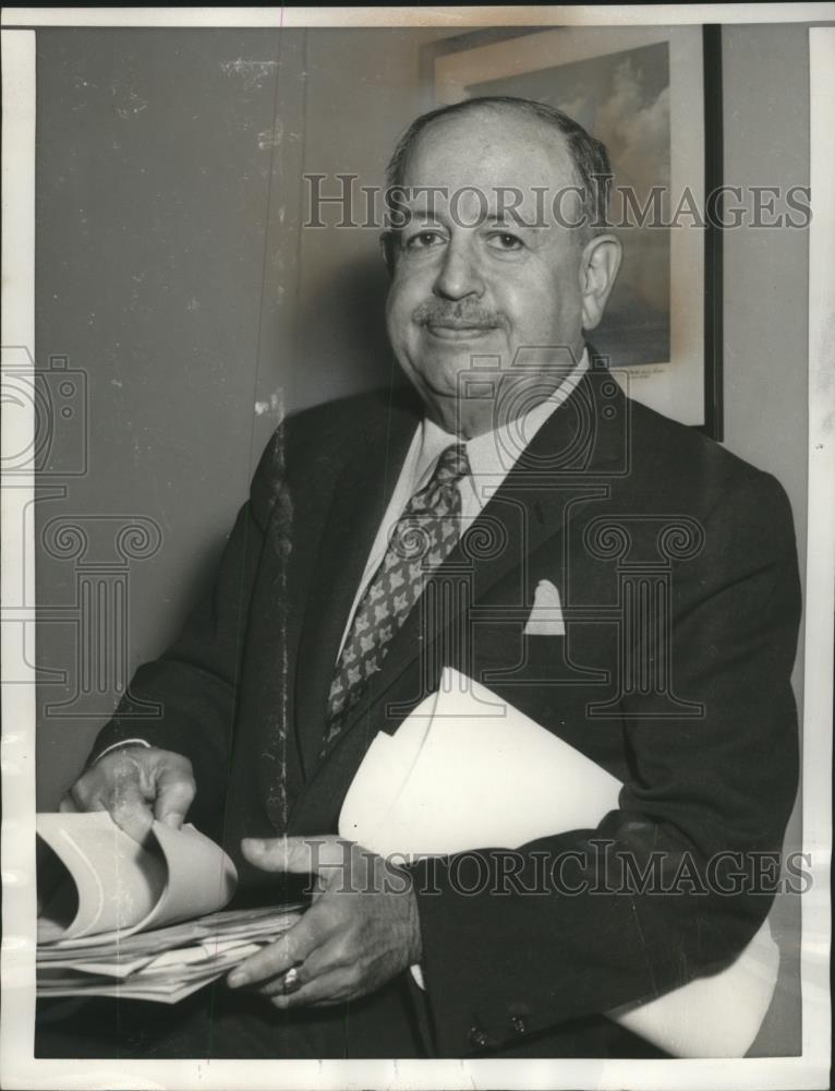 1957 Press Photo Edwin L. Weisl Atty for Senate Preparedness Subcomittee Counsel - Historic Images