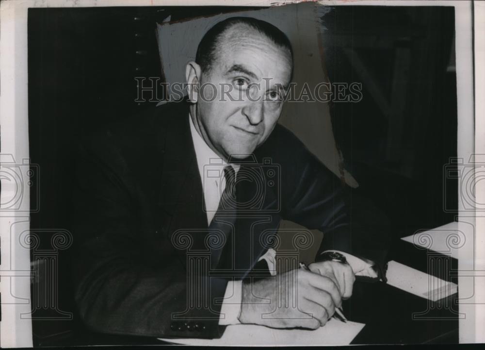 1954 Press Photo Cesare Marzagora, Italian Politican - neo16515 - Historic Images