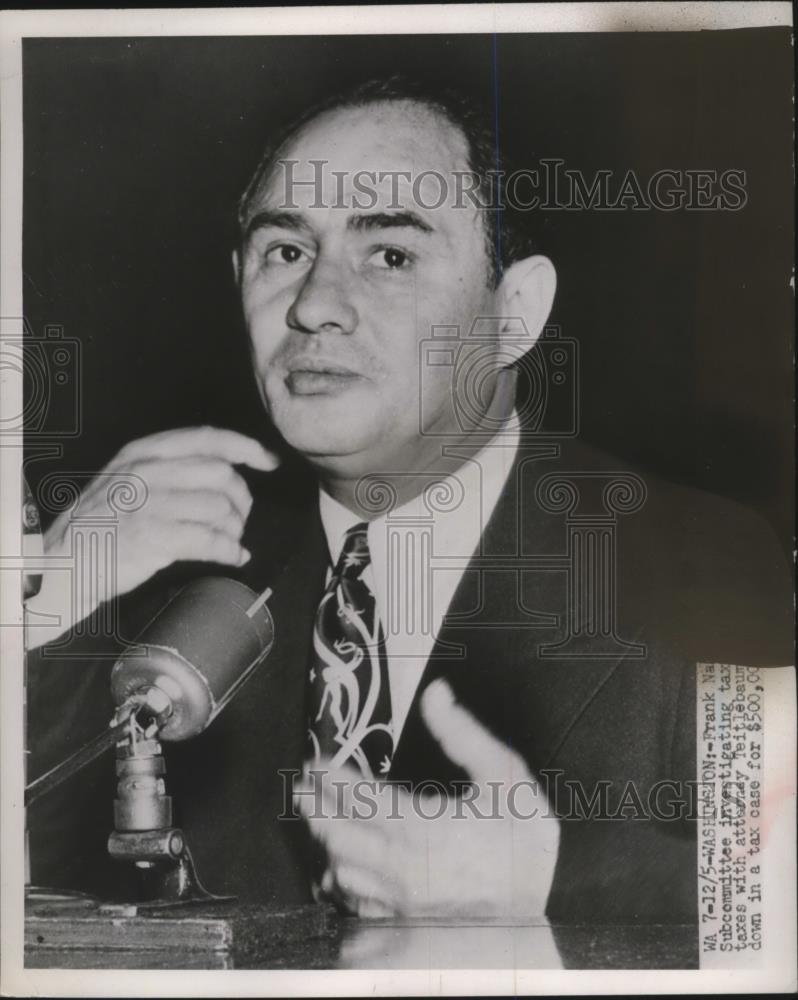 1951 Press Photo Frank Na at Senate Hearing - neo18305 - Historic Images