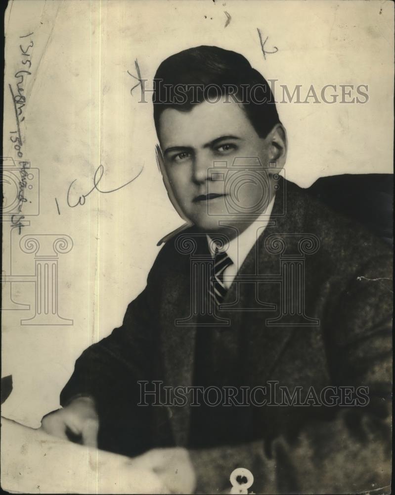 1915 Press Photo Joseph C. hostetler, Assistant Cleveland City Secretary - Historic Images