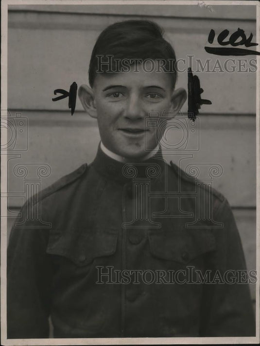 1923 Press Photo Frankie Benson 159 Infantry Camp Keany, Cal Mother Belle Benson - Historic Images