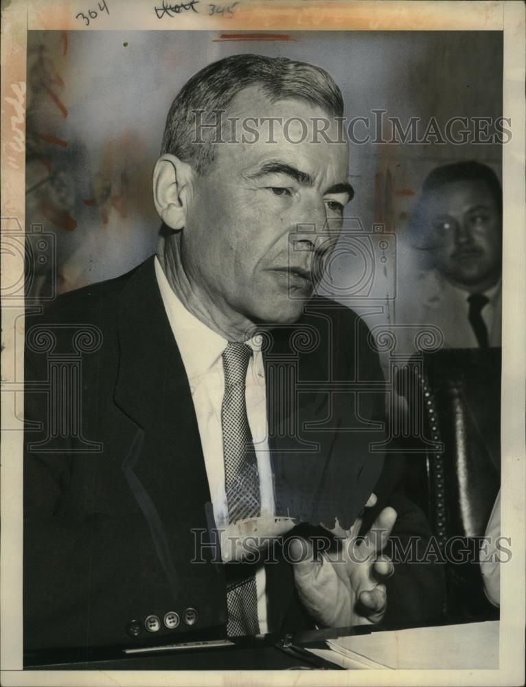 1956 Press Photo of Man in a Meeting - neo23346 - Historic Images