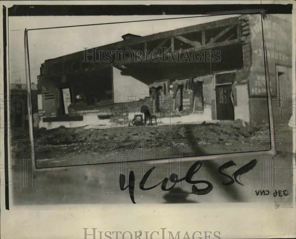 1927 Press Photo Pioneer Transfer Co Earthquake Wreckage, California - neo23623 - Historic Images