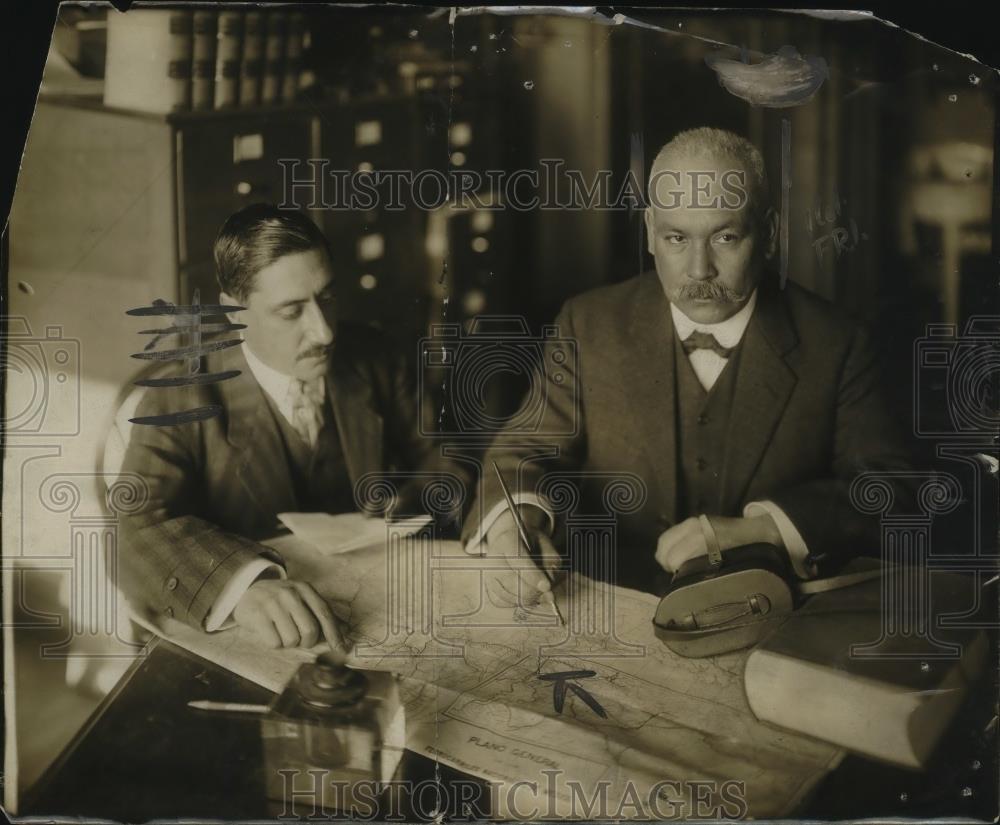 1919 Press Photo Vasquz Gomes &amp; Mr Azcona of Paraguay - neo23777 - Historic Images