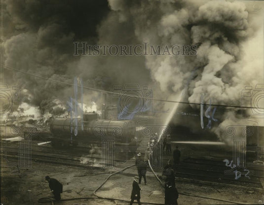 1921 Press Photo Firemen battle a blaze at Memphis Tennessee - neo23883 - Historic Images