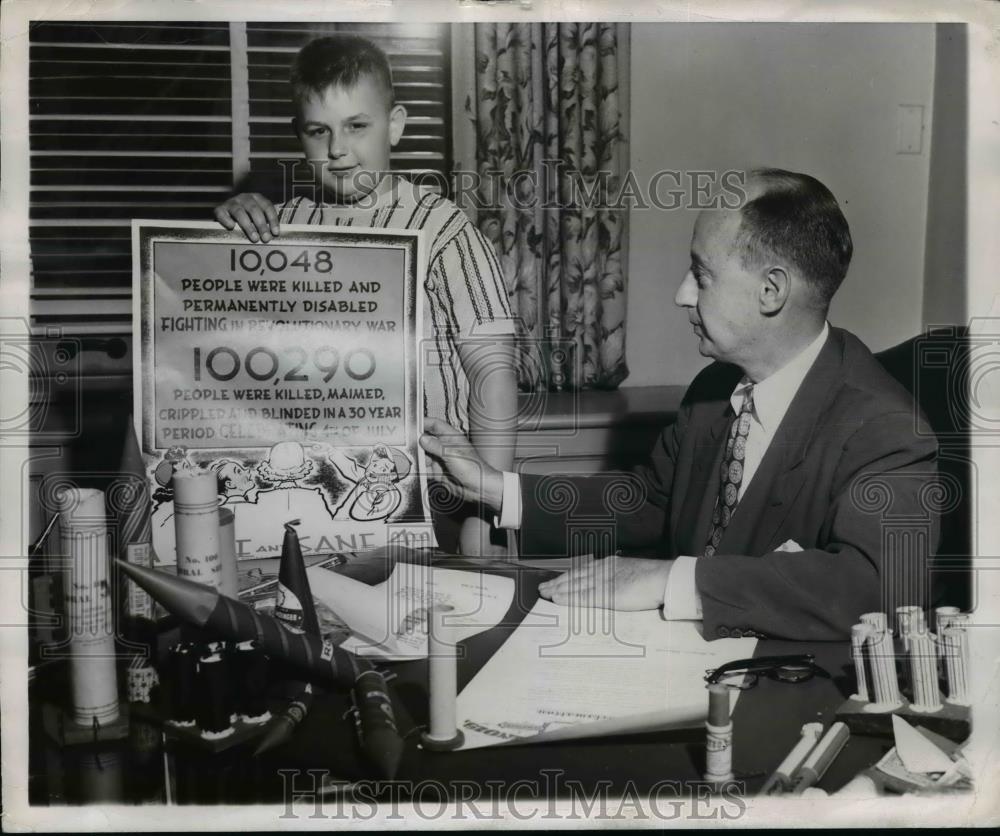 1950 Press Photo Gov. Stevenson Proclaims The Prevention Blindness Week - Historic Images